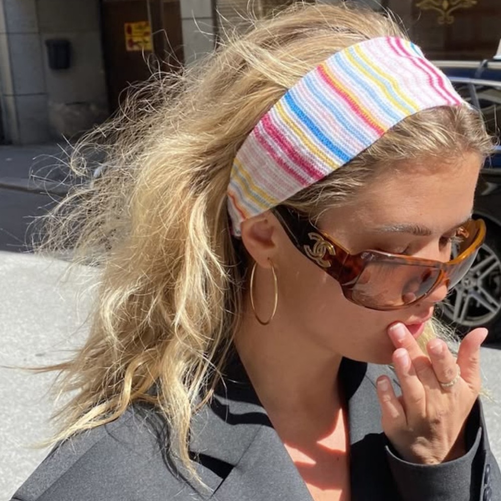 Djerf Avenue Multicolor Striped Headband